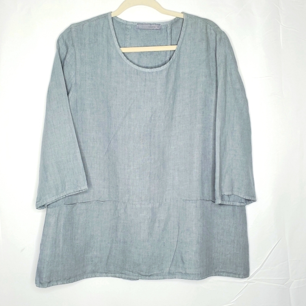 Cut Loose Light Blue Tunic Top